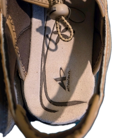 Athleta Tan Leather Sandals Women's US Size 10 EUR 41 ( EUC) - Picture 5 of 10